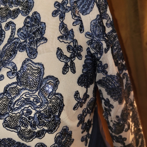 💋 Ralph Lauren Navy blue sequin dress💋 - Picture 3 of 9